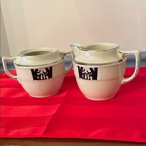 1935 Hall Silhouette Cream and Sugar Set